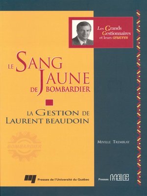 cover image of Le sang jaune de Bombardier